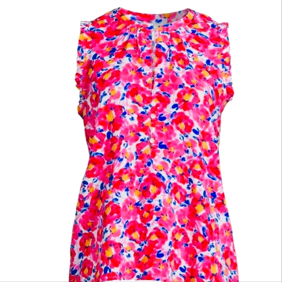 Time and Tru Women's Ruffle Trim Tank Top Size Medium Women's NWOT - Picture 4 of 5